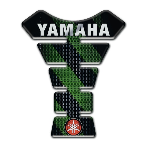 Yamaha Tank Protector Green Diagonal tapes Style Logo Inscription 