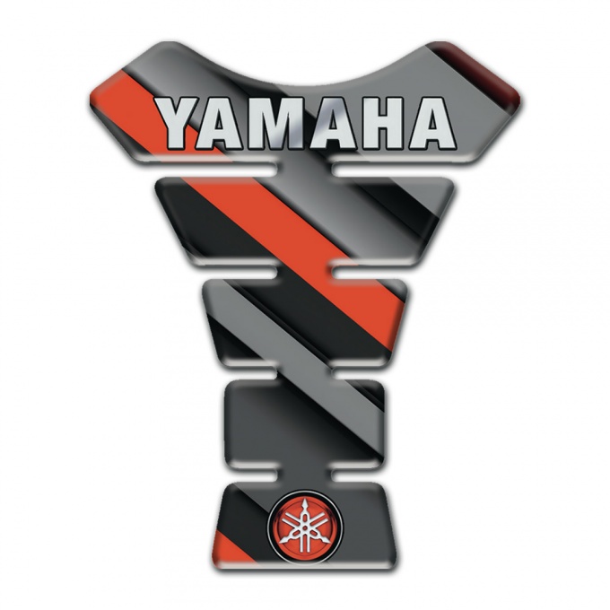 Yamaha Tank Pad Protector Diagonal Orange Grey patterns Style and Small logo 