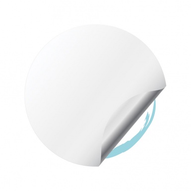 VW Logo Emblems for Center Caps White Base Custom