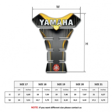 Yamaha Tank Protector Unique Design Logo Inscription Style 