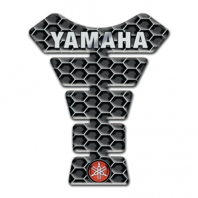 Yamaha Tank Guard Pads dark Honeycomb Style Small Logo 