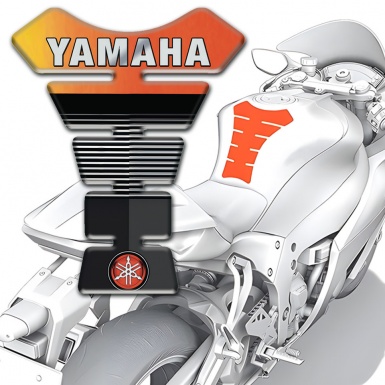Yamaha Tank Pad Protector Logo Inscription Style Anti Slip Sticker 