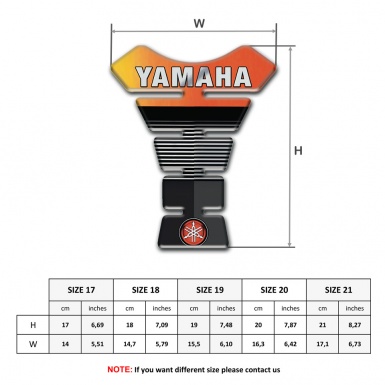Yamaha Tank Pad Protector Logo Inscription Style Anti Slip Sticker 