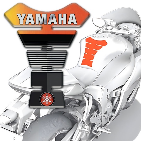 Yamaha Tank Pad Protector Logo Inscription Style Anti Slip Sticker 