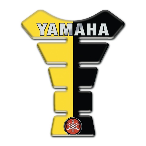 Yamaha Tank Fuse Yellow Black Halves Style Logo Inscription 