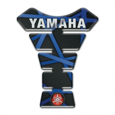 Yamaha Tank Fuse Black with Blue Lines Decoration Base and Small Logo 