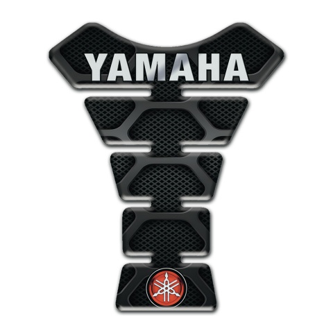 Yamaha Tank Pad Motorbike Black with Gray patterns Base Small Logo style 