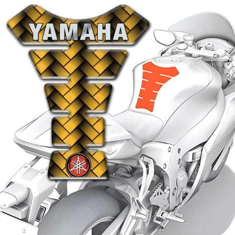 Yamaha Tank Pad Motorbike Yellow Fibers Style 