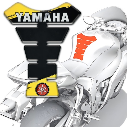 Yamaha Tank Protector Black Yellow paints Style 