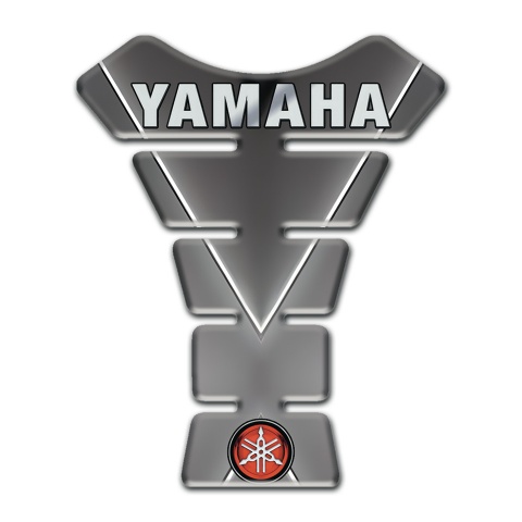 Yamaha Tank Guard Pads Gray with White Stripe Style 