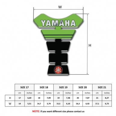 Yamaha Tank Guard Pads Green Black decoration Small Logo 