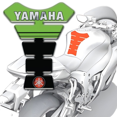 Yamaha Tank Guard Pads Green Black decoration Small Logo 