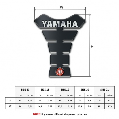 Yamaha Tank Pad Protector Graphite Effect Base 