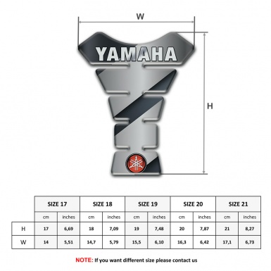 Yamaha Tank Fuse Grey Black marking base Logo Inscription Style 