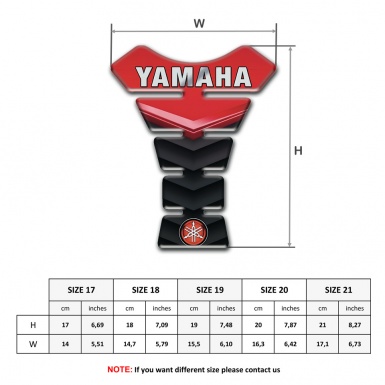 Yamaha Tank Pad Motorbike CenterSilicone Sticker Stylish Type 