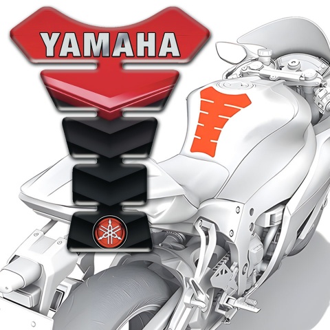 Yamaha Tank Pad Motorbike CenterSilicone Sticker Stylish Type 