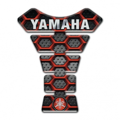 Yamaha Tank Pad Motorbike 3D Hexagons Design 