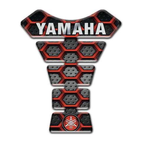 Yamaha Tank Pad Motorbike 3D Hexagons Design 