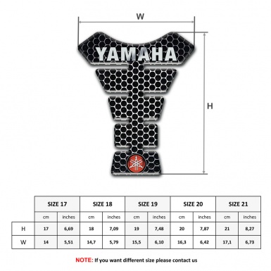 Yamaha Tank Pad Protector Perforated Steel Background Small Logo model 