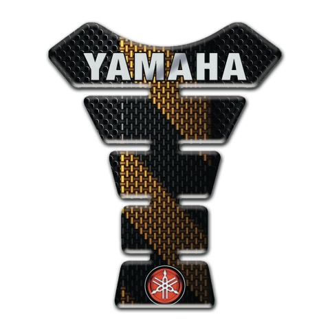 Yamaha Tank Pad Protector Black with Brown base Small Logo 