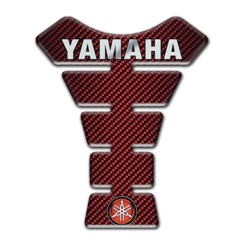 Yamaha Tank Pad Motorbike Red carbon model with Small Logo 