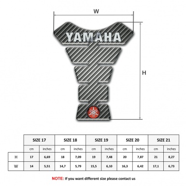 Yamaha Tank Pad Protector Classic Carbon Base Small Logo Style 