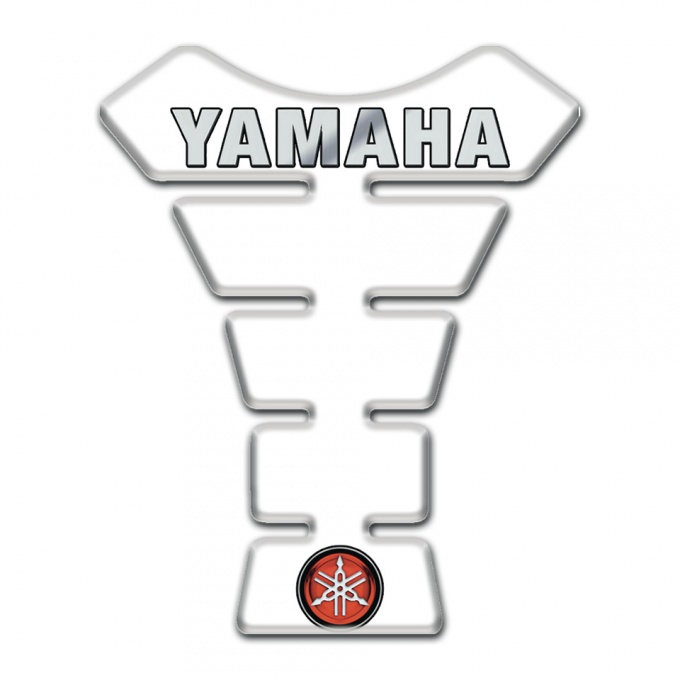 Yamaha Tank Fuse White Design Grey Logo 