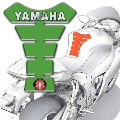 Yamaha Tank Pad Protector Green design Grey Label Logo 