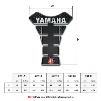 Yamaha Tank Fuse dark Grid motive Design 
