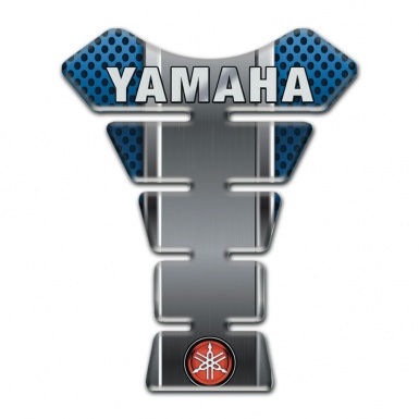 Yamaha Tank Pad Motorbike Blue Gray Print Small Logo Style 