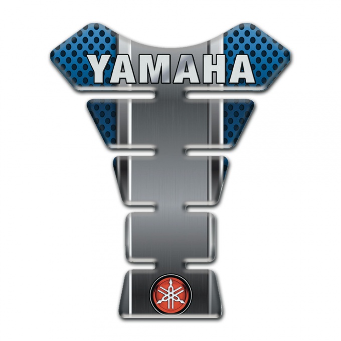 Yamaha Tank Pad Motorbike Blue Gray Print Small Logo Style 