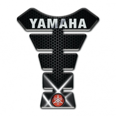 Yamaha Tank Guard Pads White Lights Design Grey Logo Inscription 