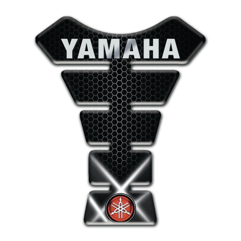 Yamaha Tank Guard Pads White Lights Design Grey Logo Inscription 