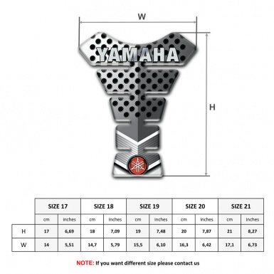 Yamaha Tank Fuse Style Perforated Metal Base and Small Logo Edition 