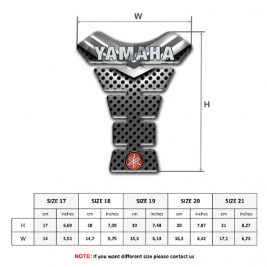 Yamaha Tank Protector Perforated Design Edition Gray Logo Inscription