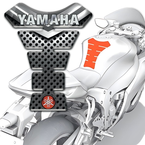 Yamaha Tank Protector Perforated Design Edition Gray Logo Inscription