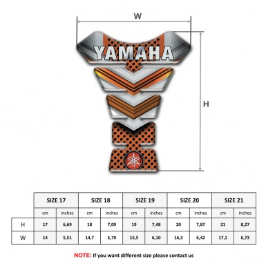 Yamaha Tank Guard Pads Copper Gray Style Base Logo Inscription Design 