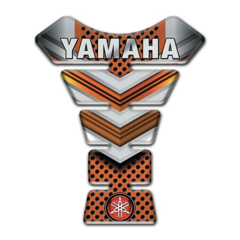 Yamaha Tank Guard Pads Copper Gray Style Base Logo Inscription Design 