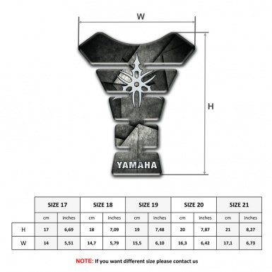 Yamaha Tank Guard Pads Mixed Details Base White Logo 