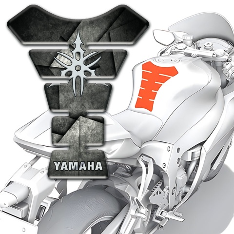 Yamaha Tank Guard Pads Mixed Details Base White Logo 
