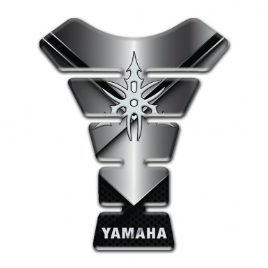 Yamaha Tank Pad Motorbike Metallic with Black Base White Logo 