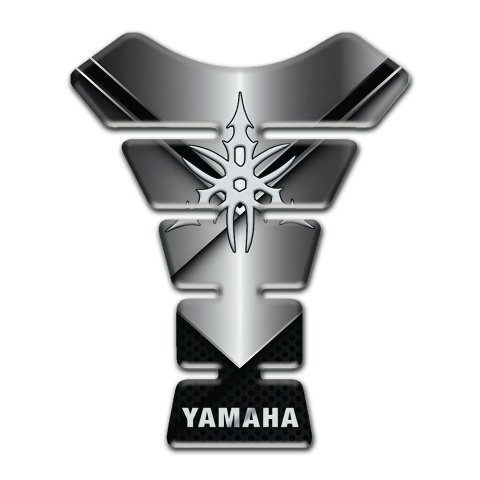 Yamaha Tank Pad Motorbike Metallic with Black Base White Logo 