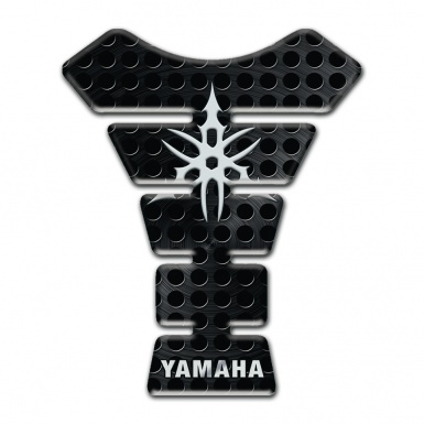 Yamaha Tank Protector Black Perforated base White Logo 