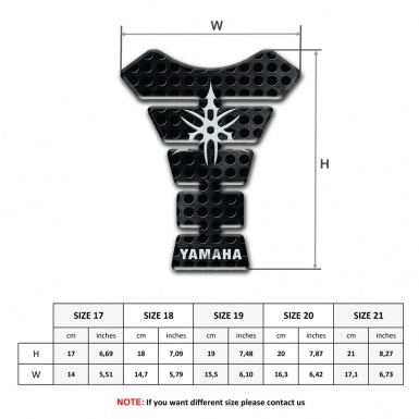 Yamaha Tank Protector Black Perforated base White Logo 