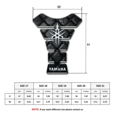 Yamaha Tank Guard Pads Black Leather effect White logo 