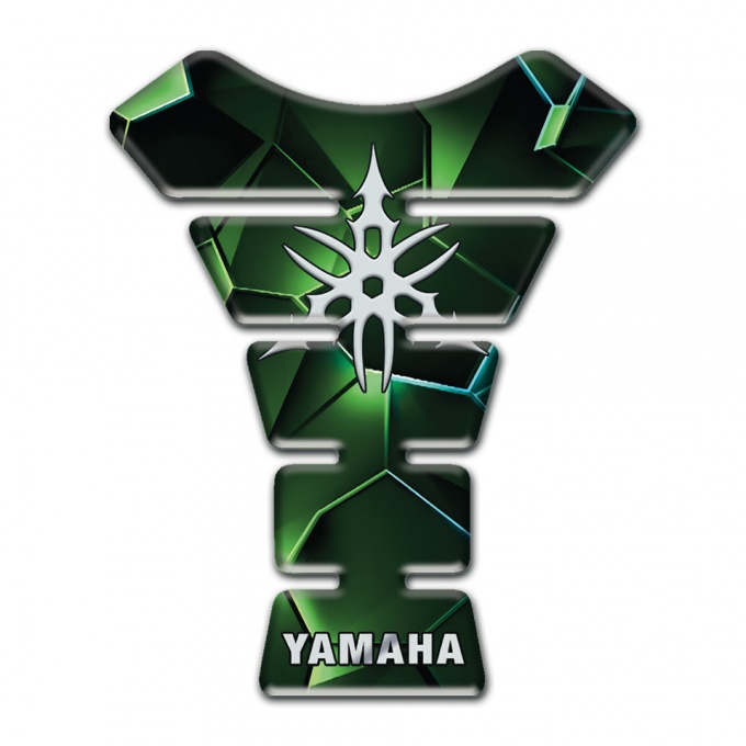 Yamaha Tank Pad Protector Green Nuance base White Logo 
