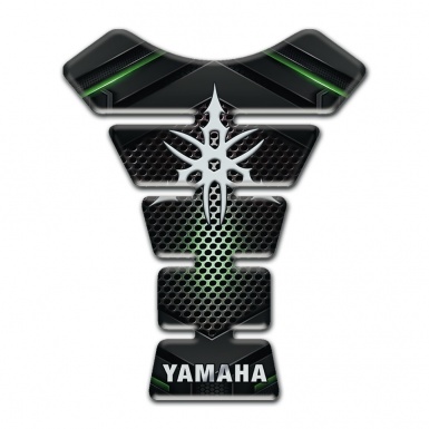 Yamaha Tank Guard Pads Green Shadow Design and Stylish Logo 