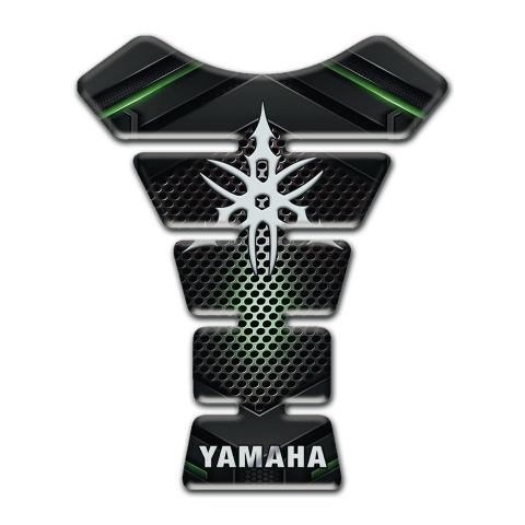 Yamaha Tank Guard Pads Green Shadow Design and Stylish Logo 