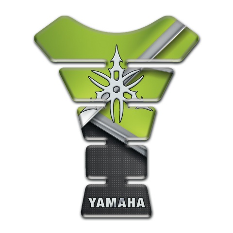 Yamaha Tank Pad Motorbike Green Black Base Stylish Logo