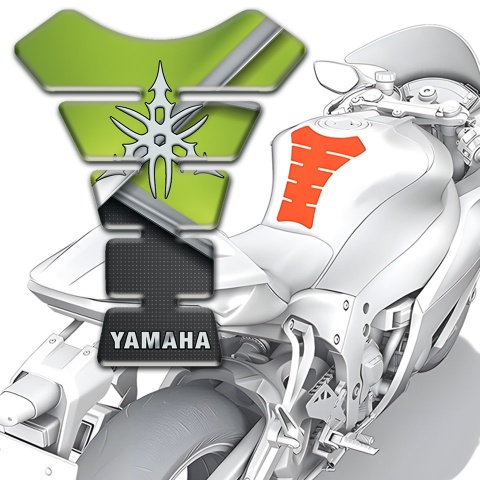 Yamaha Tank Pad Motorbike Green Black Base Stylish Logo